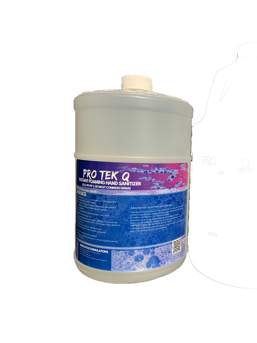 PRO TEK Q  (Foaming Non-Alcohol Based Hand Sanitizer) Flat Head Gallon